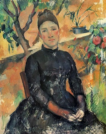 P. Cézanne - Madame Cézanne dans la serre (1891-1892) New York,The Metropolitan Museum of Art