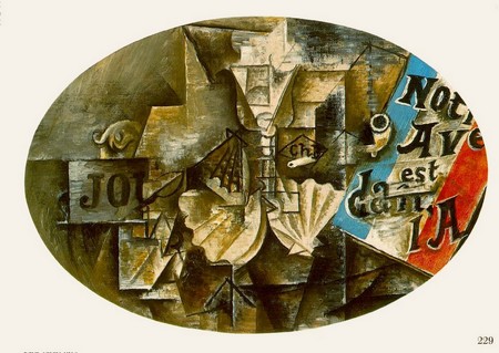 P. Picasso - La coquille Saint-Jacques (notre avenir est dans l'air) (1912)