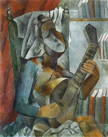 P. Picasso - Femme à la mandoline (1909) - Musée de l’Ermitage, Saint- Pétersbourg