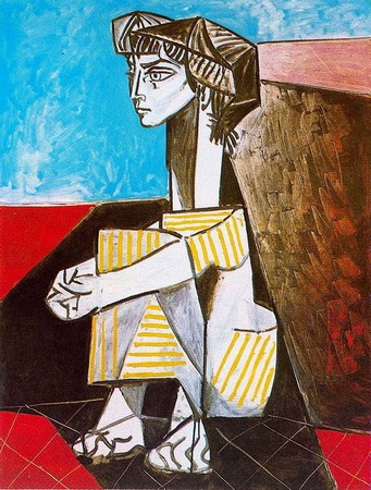 P. Picasso - Portrait de Jacqueline avec les mains croisées (1954) Musée Picasso Paris
